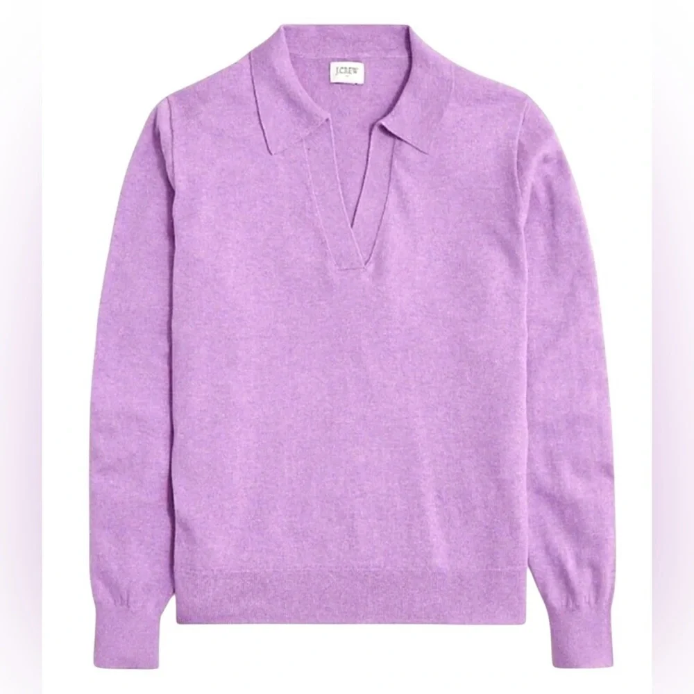 J. Crew Polo Sweater in Vibrant Orchid, Size XS